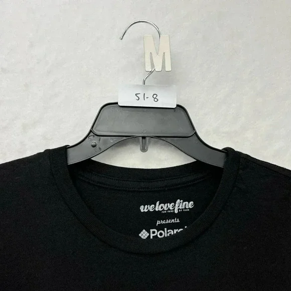Polaroid T-Shirt Men's Sz L Black Rainbow Square Crew Neck Short Sleeve Pullover - Picture 11 of 11